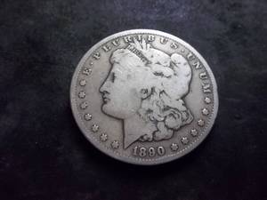 lot 24 image: 1890 CC  Morgan Silver Dollar