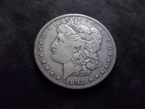 lot 25 image: 1892 Morgan Silver Dollar