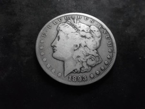 lot 27 image: 1893 CC Morgan Silver Dollar