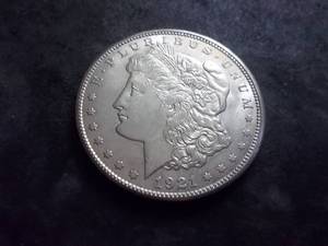 lot 42 image: 1921 S Morgan Silver Dollar