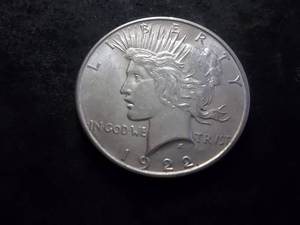 lot 45 image: 1922 D  Silver Peace Dollar
