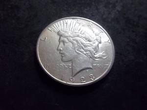 lot 47 image: 1923 S Peace Silver Dollar