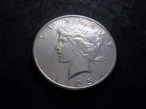 lot 49 image: 1925 S Peace Silver Dollar