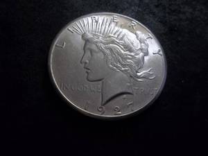 lot 52 image: 1927 Peace Silver Dollar