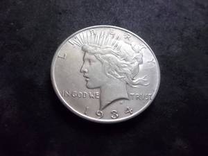 lot 55 image: 1934 D Silver Peace Dollar