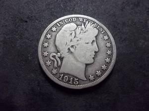 lot 62 image: 1915 S Barber Half Dollar