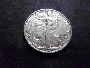 lot 65 image: 1939 S Walker Half Dollar