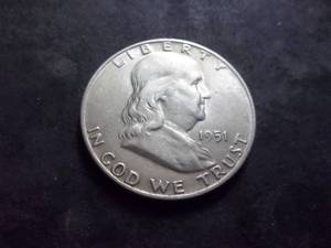 lot 85 image: 1951 D Franklin Half Dollar