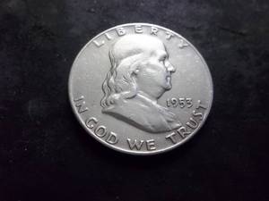 lot 91 image: 1953 D Franklin Half Dollar