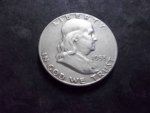 lot 92 image: 1953 S Franklin Half Dollar