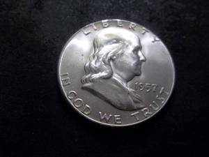 lot 98 image: 1957 Franklin Half Dollar