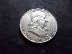 lot 102 image: 1959 Franklin Half Dollar