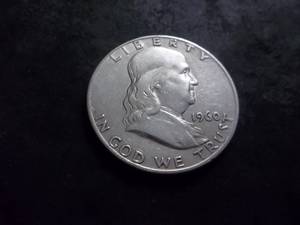 lot 105 image: 1960 D Franklin Half Dollar