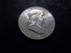 lot 107 image: 1961 D Franklin Half Dollar