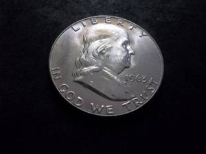 lot 111 image: 1963 D Franklin Half Dollar