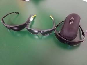 lot 9 image: Lot of (3) Wraparound Sunglasses, Ballistic Nylon Sunglass Case