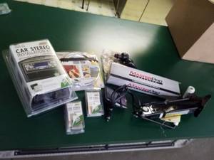 lot 13 image: Car Stereo Installation Kit, Door Protector Trim Kit, Car Stereo Wire Harness Connections ChrylserGM, Tom Tom, Master Pro Undercar Sway Link Kit K80252, Sway Bar Link Kit, Scissor Jack