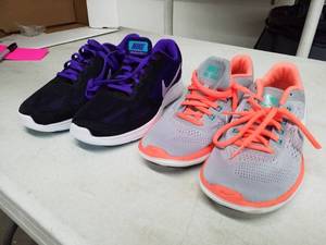 lot 27 image: Nike Womens Sport Shoes 2-Pair Sizes 7, 7.5