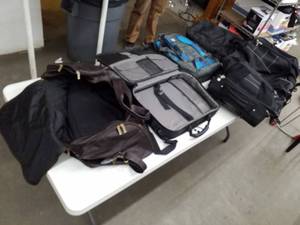 lot 33 image: Nylon Suitcase, Leather Carryon Bag, FuL Backpack, Computer Bag, High Sierra Backpack Rolling Duffel