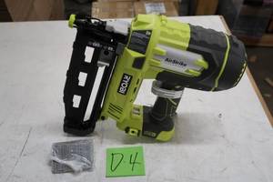 lot D4 image: RYOBI 18-Volt ONE Lithium-Ion Cordless AirStrike 16-Gauge Cordless Straight Finish Nailer (Tool Only)
