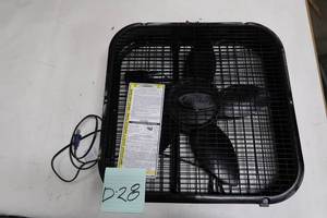 lot D28 image: Lasko - Box Fan - Black ModelB20401