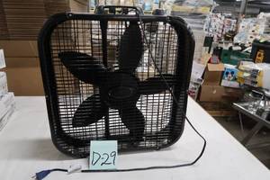 lot D29 image: Lasko - Box Fan - Black ModelB20401