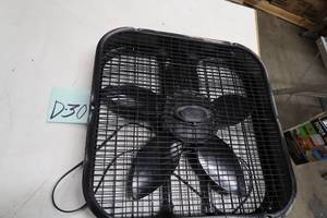 lot D30 image: Lasko - Box Fan - Black ModelB20401 CHIPPED TOP