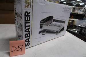 lot D51 image: sabatier expandable dish rack with stemware rack