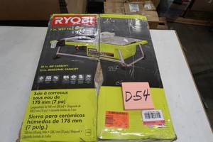 lot D54 image: RYOBI 7 in. 4.8 Amp Tabletop Tile Saw