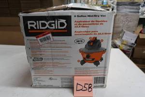 lot D58 image: RIDGID View the Collection 6 Gal. 3.5-Peak HP NXT WetDry Shop Vacuum with Filter, Hose and Accessories