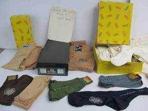 lot 12 image: NOS Vintage 1930s-40s Socks Hosiery Linens etc