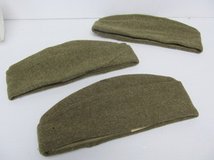 lot 26 image: 3 Original WW1 U.S. Military Wool Caps