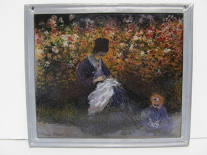 lot 37 image: Claude Monet Stained Glass Plaque From Art Museum
