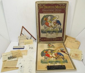 lot 67 image: LARGE Antique Burdette-Murray Artist Drawing Master Kit wBox