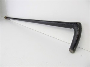 lot 44 image: Antique Leather Wrapped Walking Stick wSterling Silver handle cap.