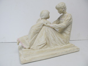 lot 47 image: Signed Marcus Lamps Mother & Young Child Sculpture