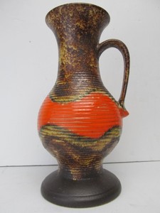 lot 84 image: Large Vintage Mid Century West German Art Pottery Pitcher 