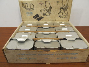 lot 92 image: NOS Vintage BAIT BAFFLER Fishing Aluminum Bait Box