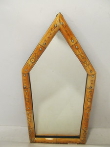 lot 174 image: 5 sided Bone Framed Wall Mirror