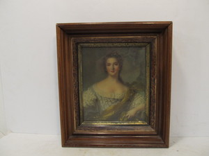 lot 179 image: Antique 1870s-80s Deep Framed wVictorian Lady Print