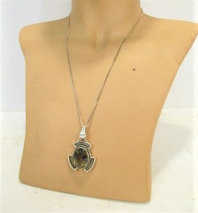 lot 187 image: Large Sterling Silver Pendant Necklace