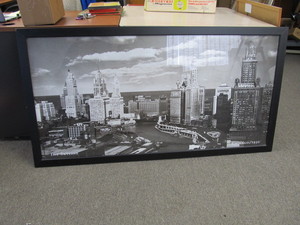 lot 273 image: LARGE Vintage Style CHICAGO Skyline Photo Print