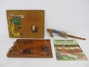 lot 227 image: Group of Vintage 1930s-40s Native American Motif Items
