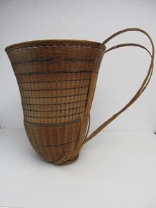 lot 235 image: Large Primitive Vintage Chinese Woven Gathering Basket