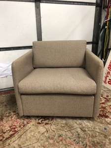 lot 162 image: Matching Pair of DAVID EDWARD Cushioned Armchairs