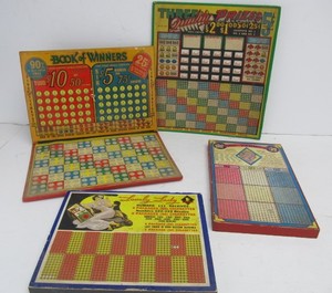 lot 115 image: Group of Vintage Advertising Punch Boards
