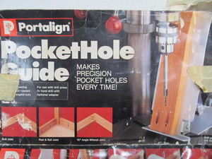 lot 300 image: Portalign Pocket Hole Guide & Bessey Strap Clamp Woodworking Tools