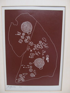 lot 339 image: Vintage Mid Century Hand Signed & Numbered MAX GUBLER Linocut