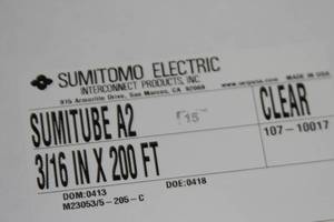 lot 94 image: Lot of 3 NEW Sumitomo Electric Sumitube A2 Heat-Shrinkable Tubing Reels
