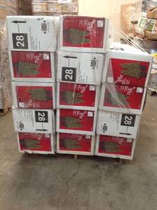 Pallet of 14 Home Accents Holiday 6 ft. Pre-Lit Douglas Fir Potted Artificial Christmas Tree with 150 Clear Lights (2-Set) - not used retail $1100